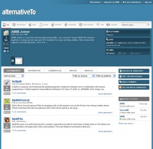 تصویری از سایت alternativeTo